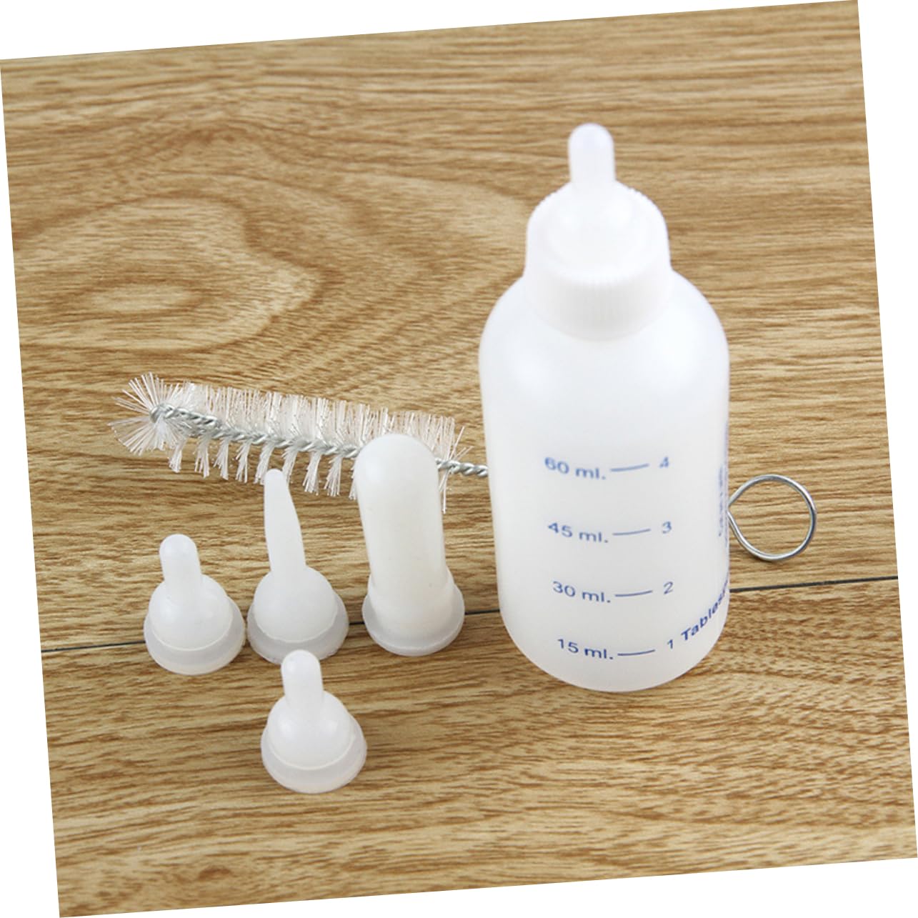 SUPVOX Pet Nursing Bottle Kit Feeding Bottles for Kittens Puppies Small Animals Includes Cleaning Brush Food Grade Materials Easy Measurement for Newborn Pets