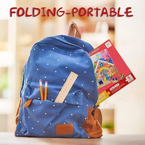 Miniatura 5 de Rompecabezas magnéticos para niños de 6 7 8 9 10 11 años, tres rompecabezas de madera de 155 piezas, libro de rompecabezas de historia para niños