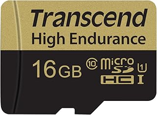 Transcend Information 16GB High Endurance microSD Card with Adapter (TS16GUSDHC10V)