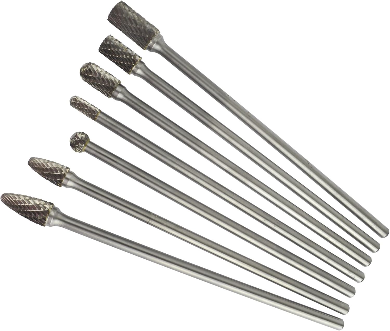 7pc Extra Long Tungsten Carbide Burr Files Remover Removal Hole Enlarger Set