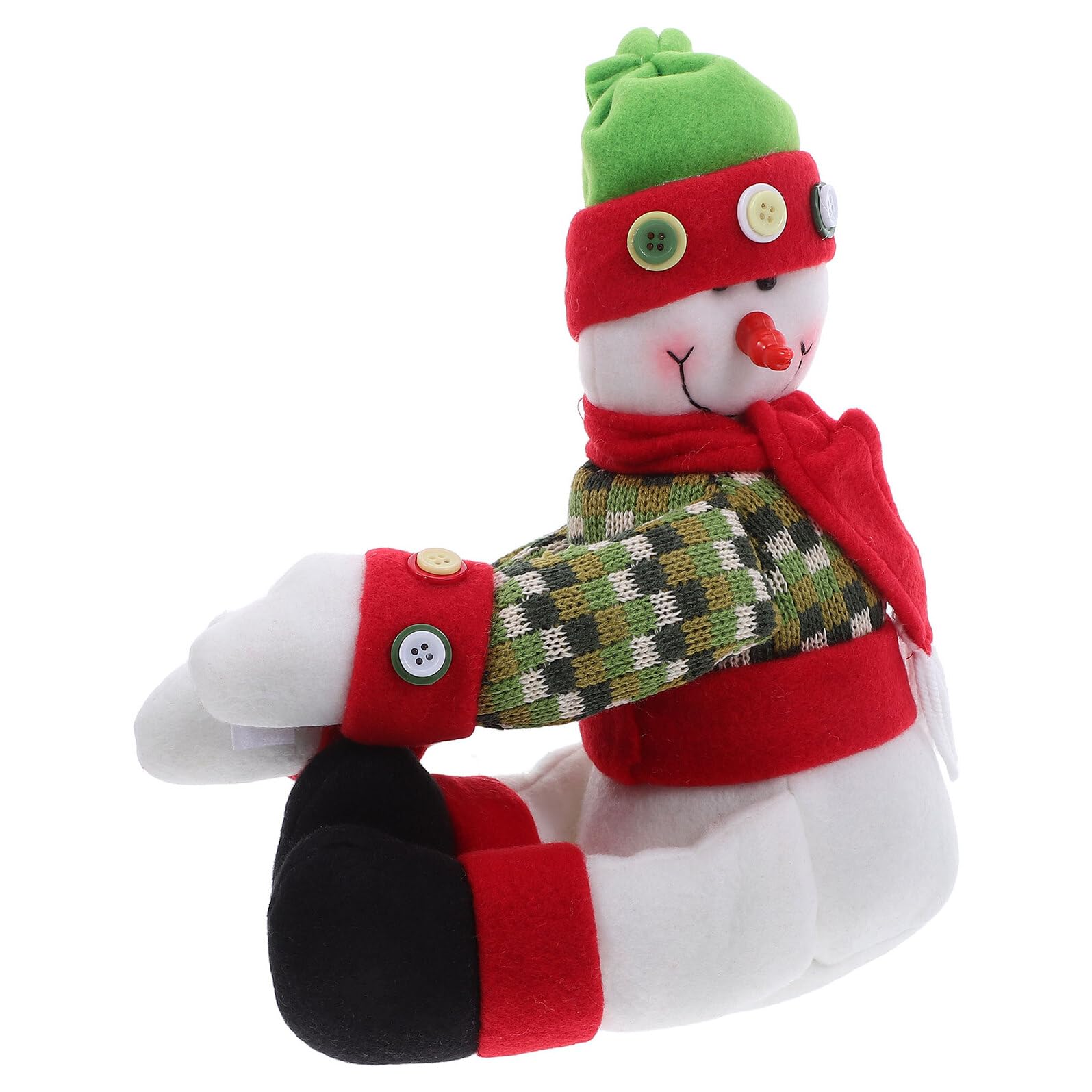 Muñeco de peluche enano con lazo ajustable para decorar cortinas navideñas