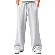 Men's Baggy Track Pants | Oversized Cotton Joggers with Elastic Waistband, 2 Side Pockets & One Zipper Pocket | Relaxed Fit Streetwear, Gym & Casual W