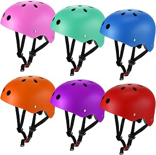 Copkim 6-Pack CPSC Certified Kids Bike Helmets for Ages 3-8, Adjustable Toddler Preschool Bicycle Helmets in Vibrant Colors