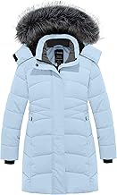 wantdo Girls' Winter Coats Long Puffer Jacket Fleece Jacket with Hood