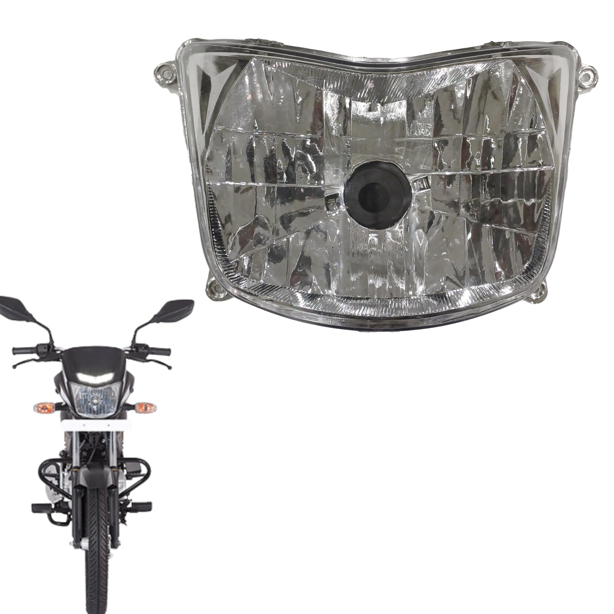 APSMOTIV Headlight Assembly without bulb Sutaible for Bajaj Platina bike Headlight bike light-image-7