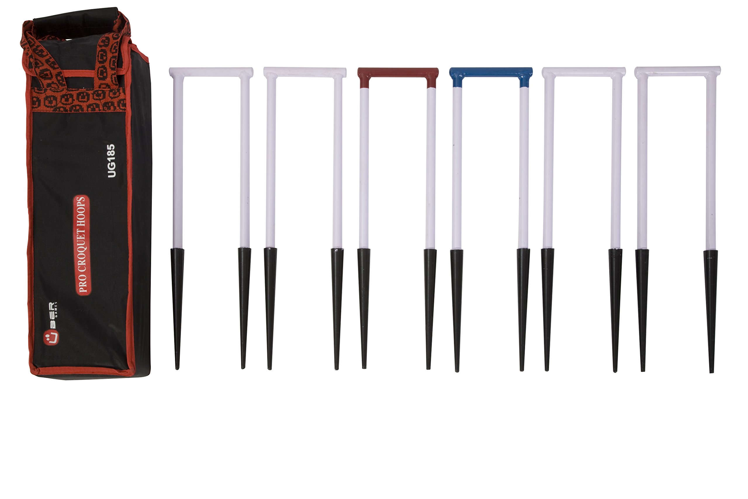 Uber Games Junior Executive Krocket Set, 6 Tore, Metalltore, Holzkugeln