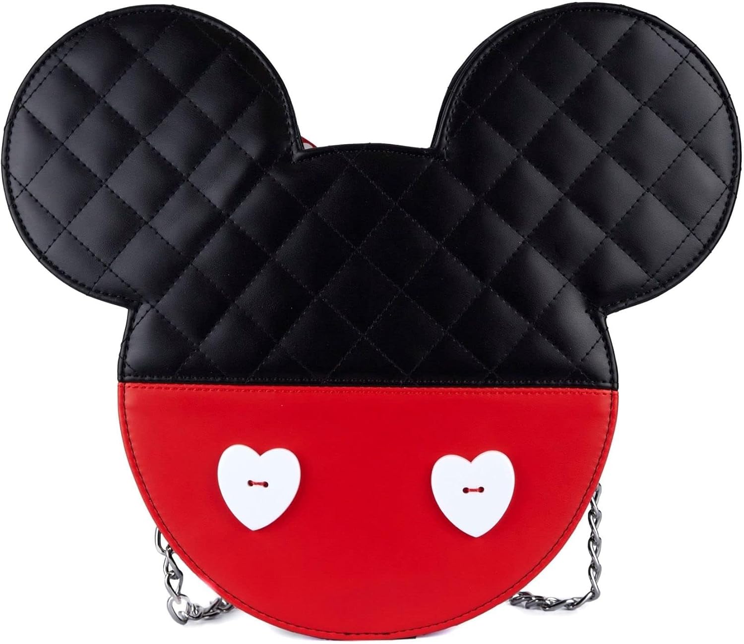 Loungefly MickeyMinnie Valentines Reversible Large Crossbody Bag BlackRedWhite