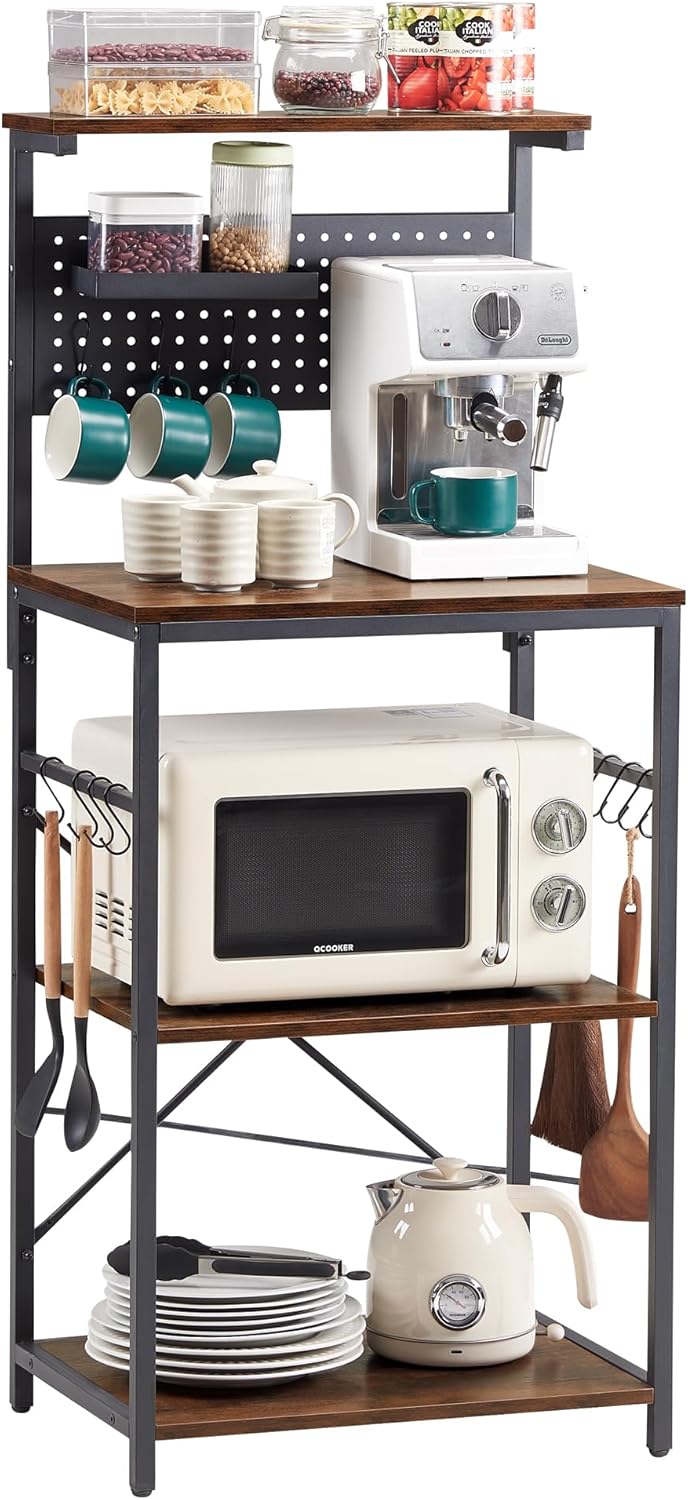 Somduy Baker’s Rack with Movable Pallet, Coffee Bar