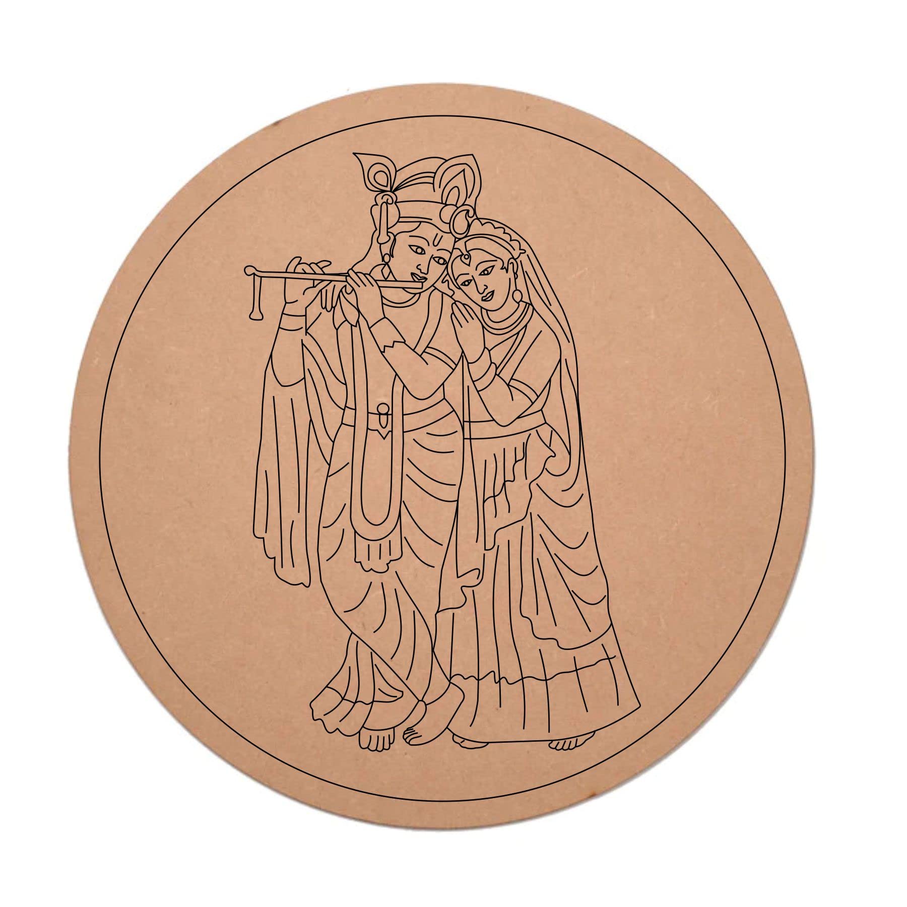 Asmi Collecions Radha Krishna Premarked Blank MDF Wooden Base Cutouts for DIY Craft Work, Home Decoration (12 INCH)-image-46