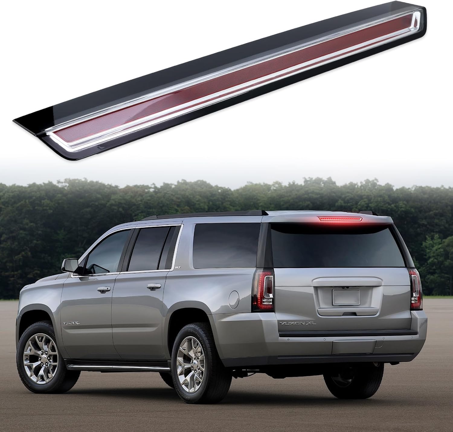 3rd Brake Light Full LED Rear Center Waterproof High Mount Stop Light 3rd Lamp Compatible With 2015-2020 GMC Yukon/Yukon XL/Cadillac Escalade/Escalade ESV Replace#923-117 22783103 22803028