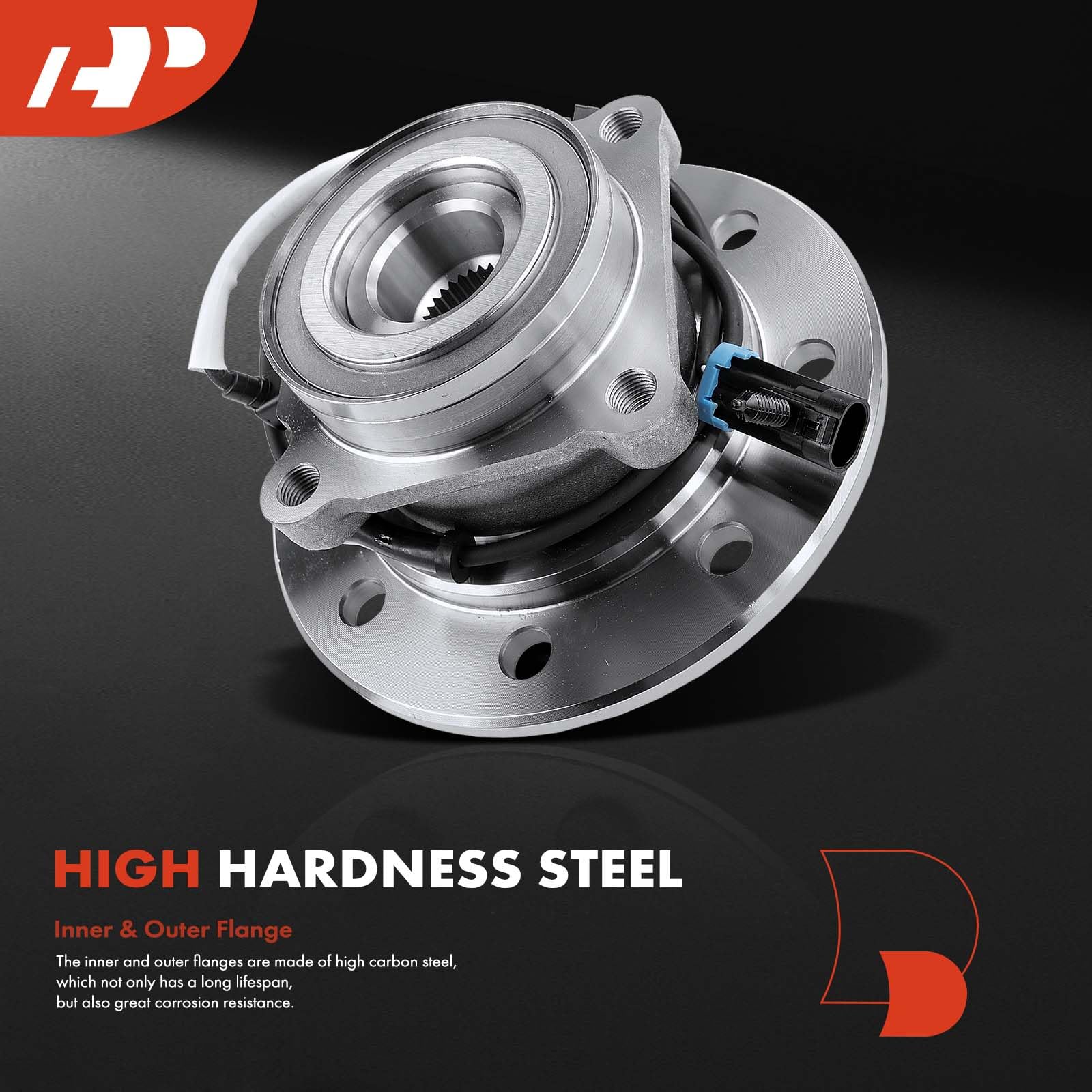 Blackhary7 Front Wheel Bearing & Hub Assembly For 1995-1999 Chevy GMC K2500 K3500 Suburban 4WD 8 Lug (515041)