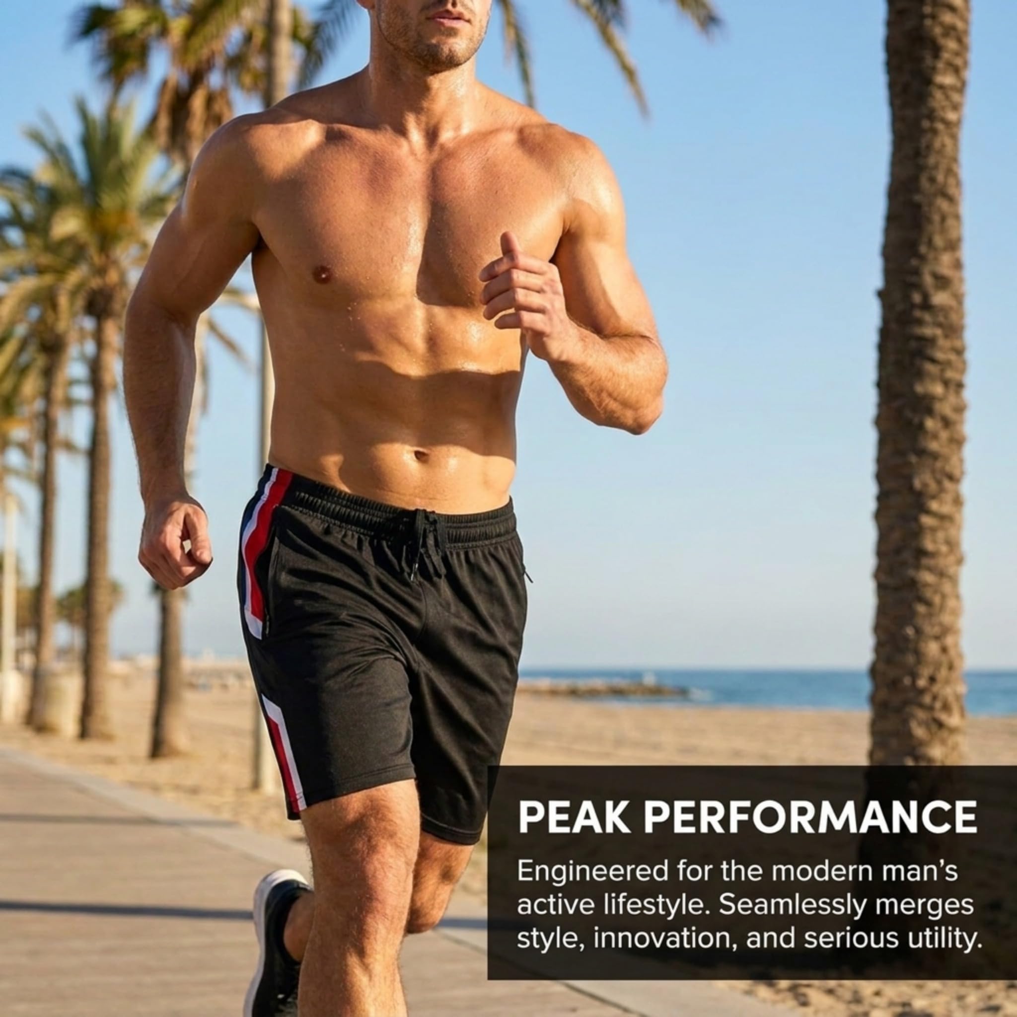Ultra Performance Męskie 5-pak sportowe spodenki do biegania, spodenki treningowe do koszykówki na siłownię dla mężczyzn z kieszeniami zapinanymi na zamek błyskawiczny
