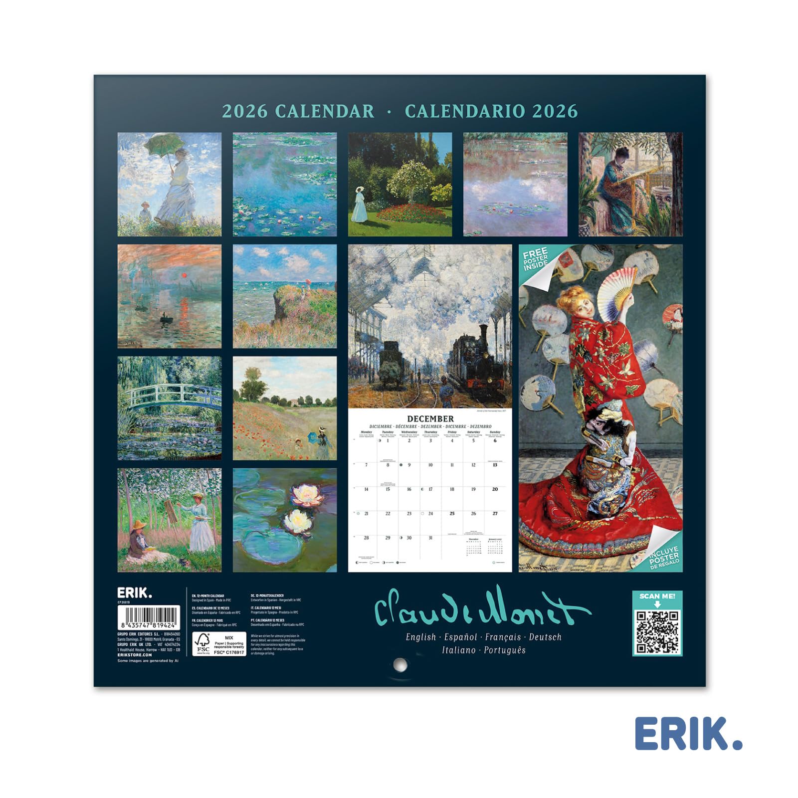 Grupo Erik - Calendrier De Bureau 2025 Disney, L'Étrange Noël De