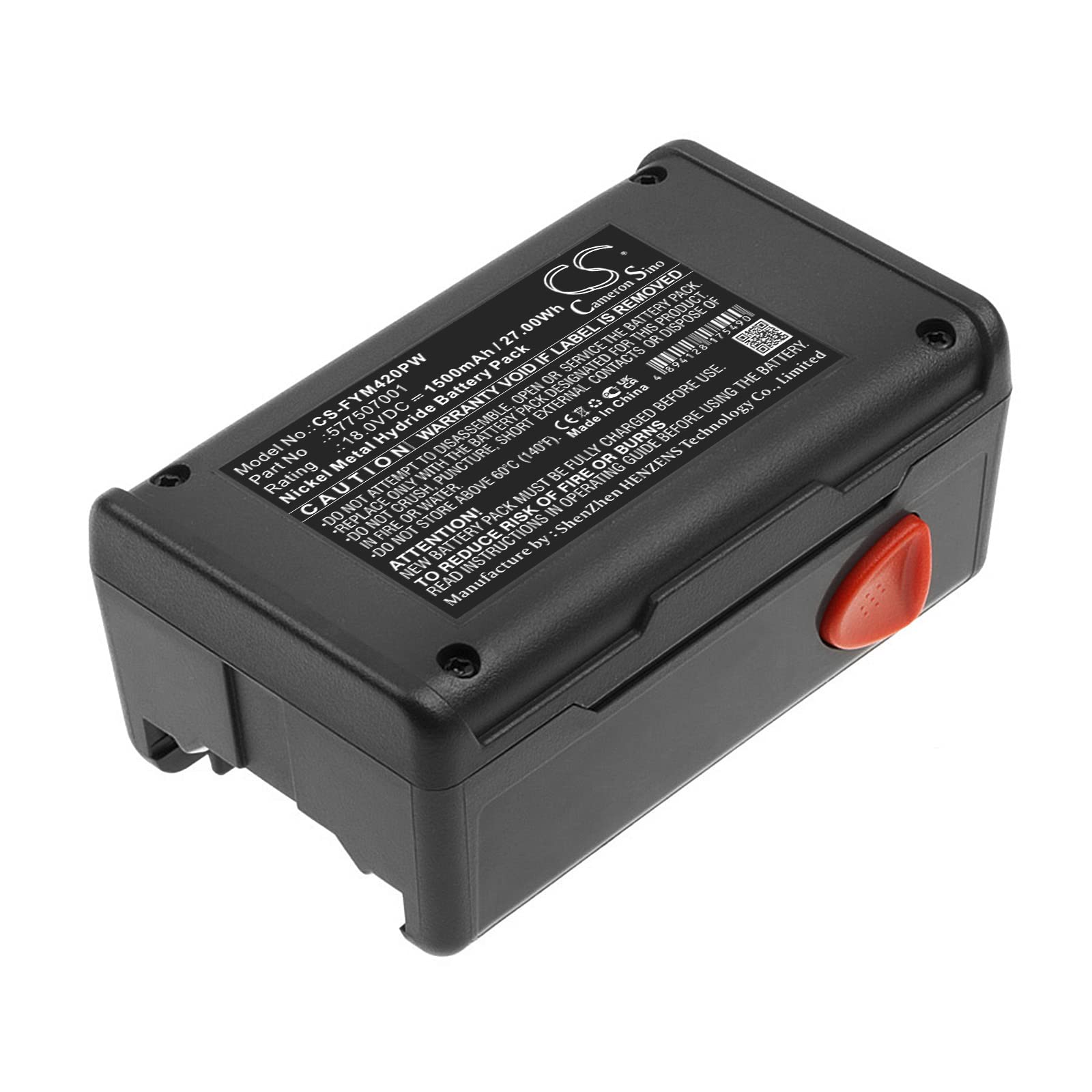 TECHTEK Batería 1500mAh Compatible con [Flymo] Contour Cordless XT, Easicut 420, Easicut 500, FSS300LI40V, SimpliStore 300, SimpliStore 300 Li 40V Push sustituye 577507001, CCT250-3 FBA