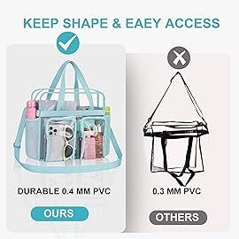 Oraben Clear Bag for Stadium Events 12x6x12 Clear Tote Bag for Women Transparent Lunch Bag for Work Sports Concert