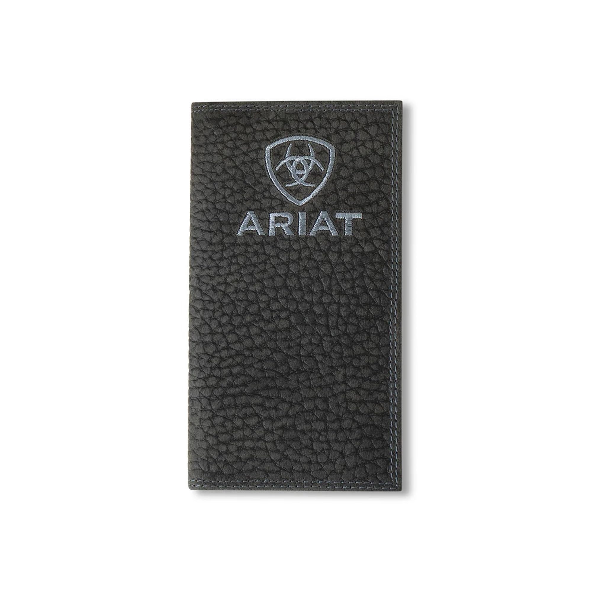 ARIAT Western Wallet Mens Rodeo Slim Embroidered Logo Black A3556201