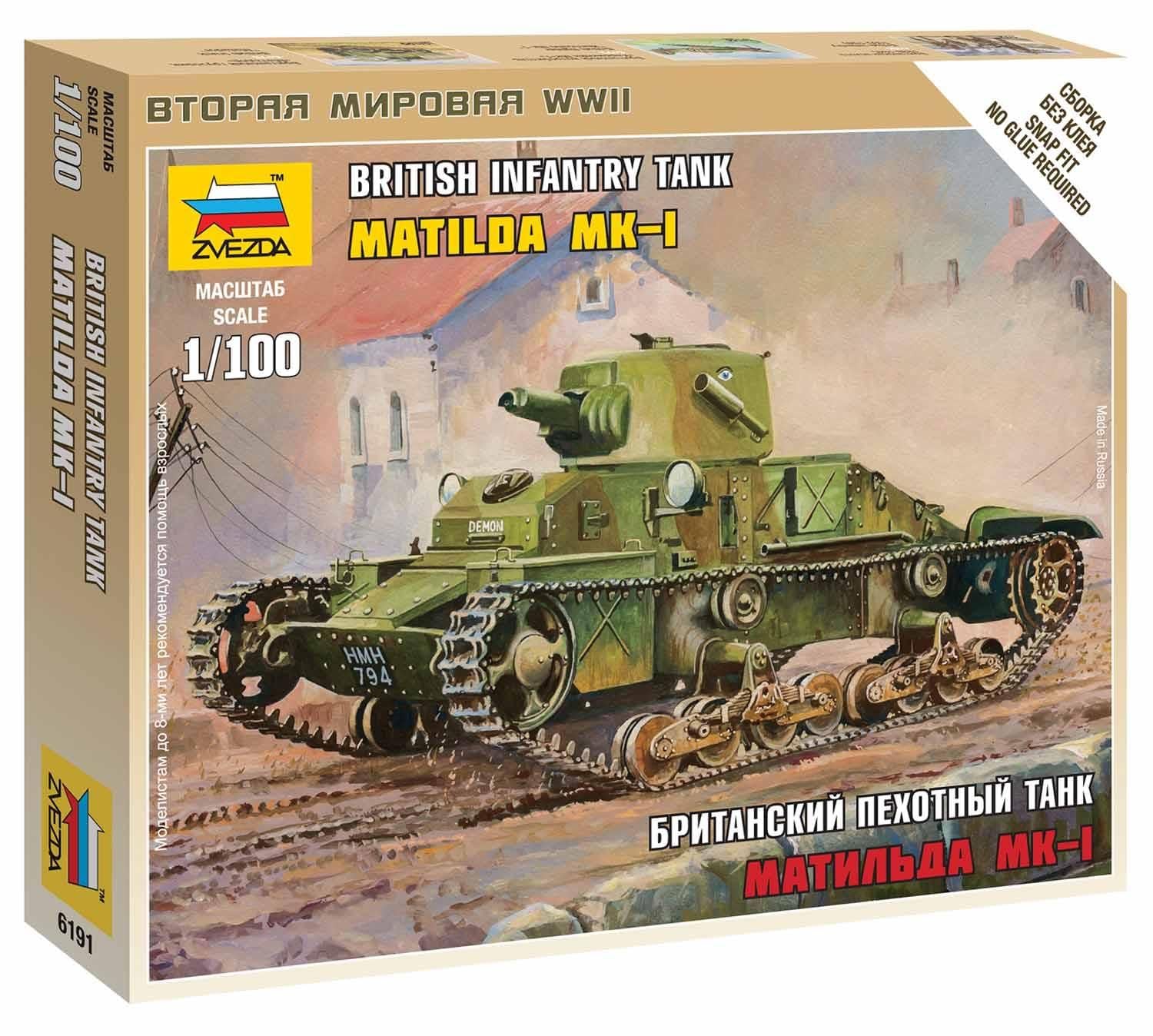 Zvezda 6191 British Light Tank 'Matilda Mk I'