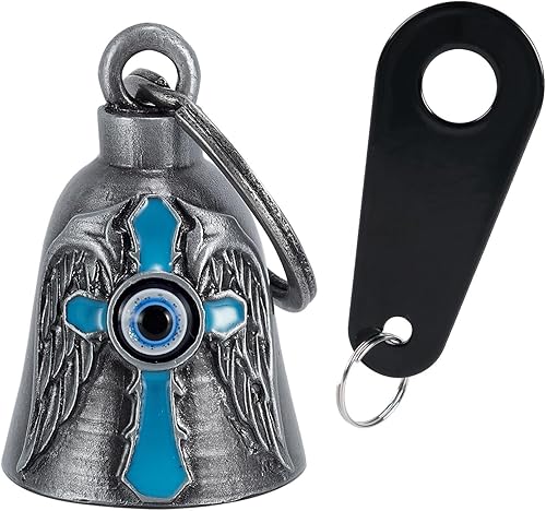 Miniatura 8 de Campanas de motocicleta para motociclista de buena suerte, campanas de motociclista con colgador, accesorio de motocicleta o llavero para la suerte