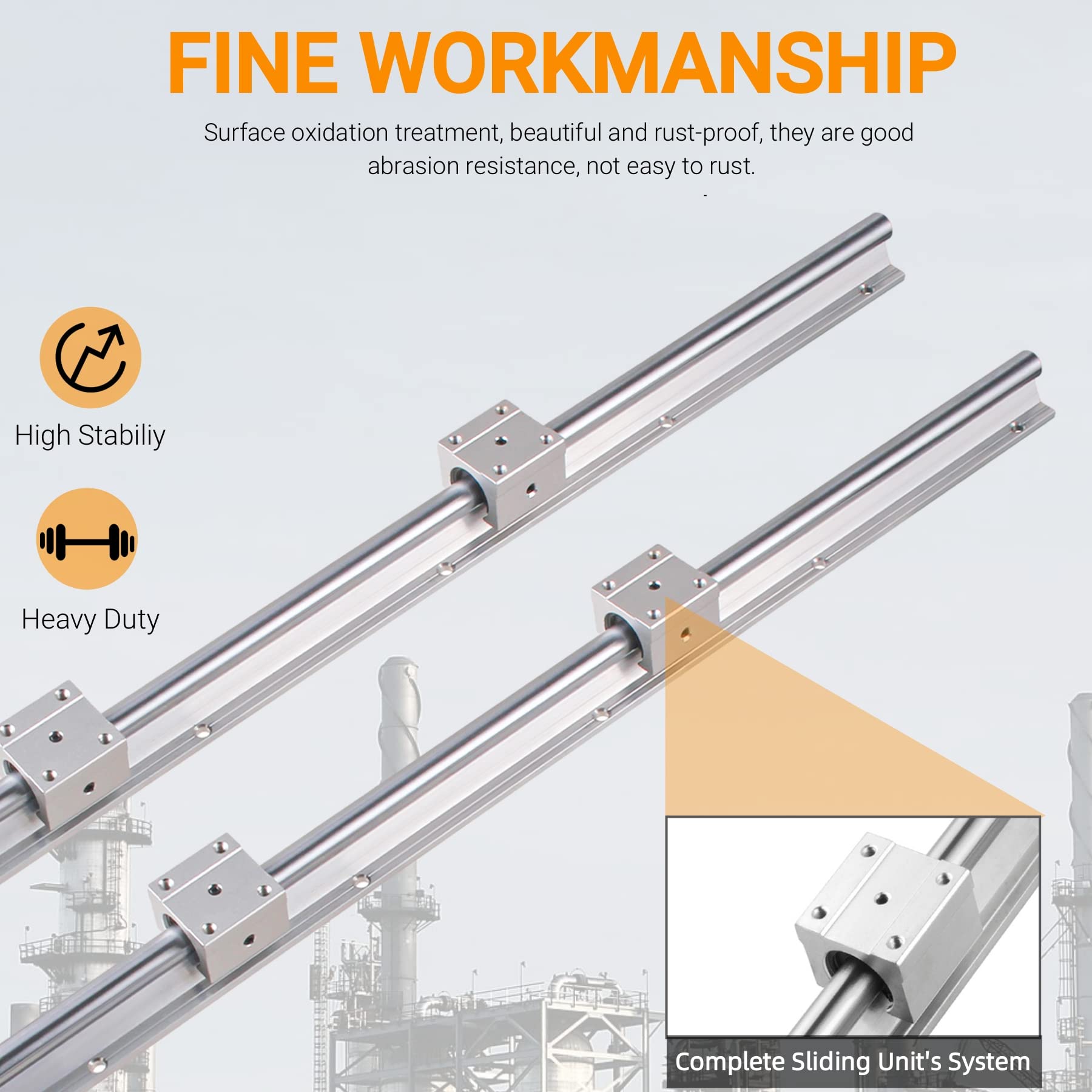 CNCMANS MGN12H Lineaire Geleiding, 600 mm, Miniatuur Railgeleiding Met Draagblok Voor CNC-Machine en Automatische Apparaten (H-type