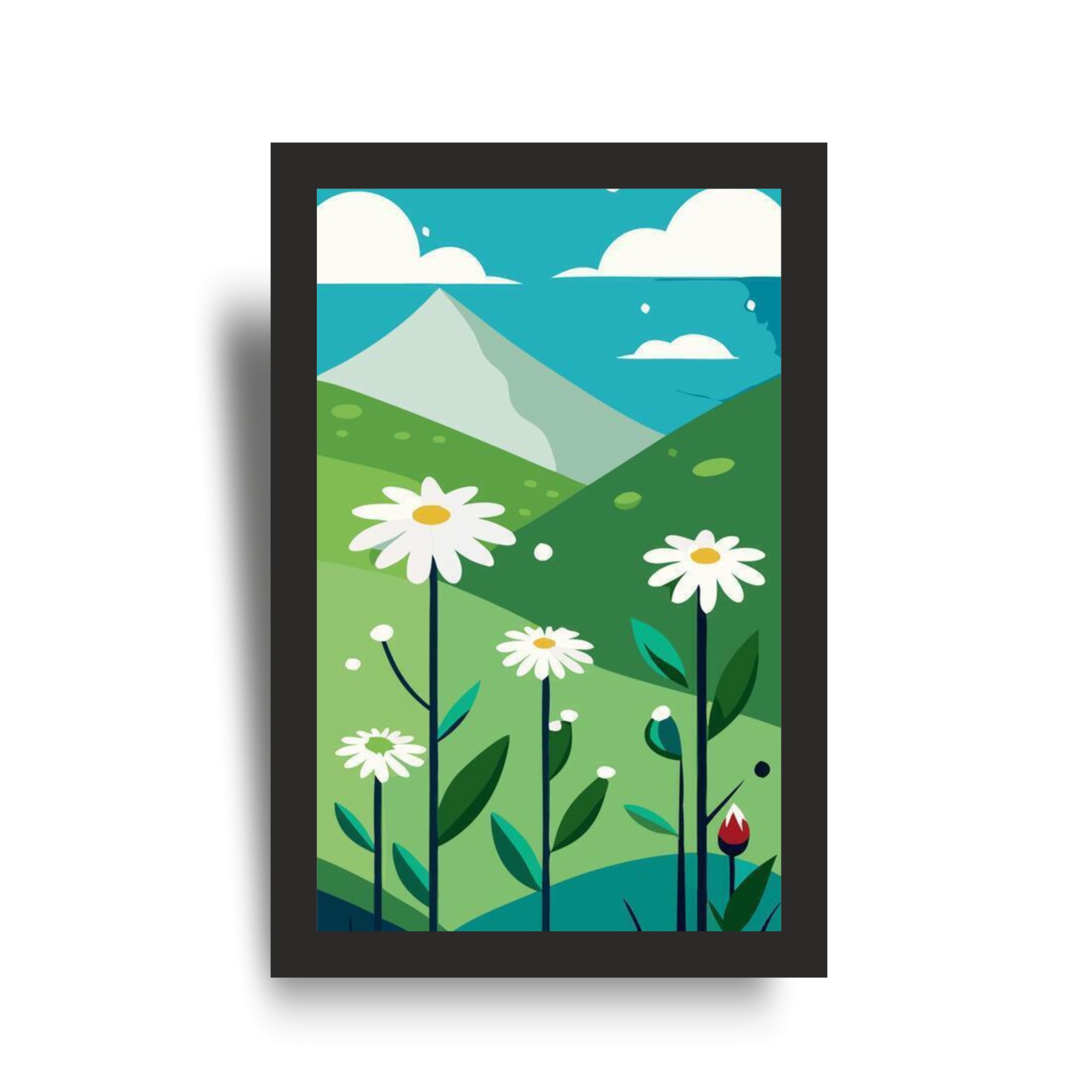 Alpine Meadow & Waterfall Wall Art Set of 3 – view 2