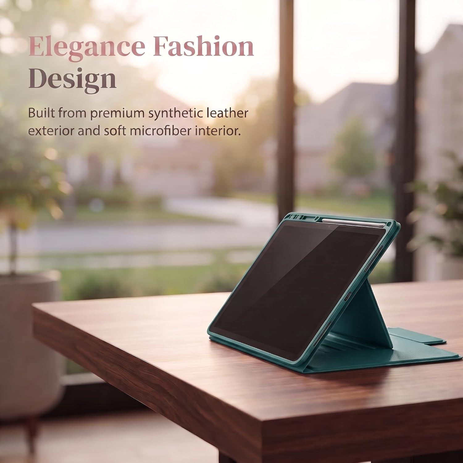 Case for Lenovo Idea Tab Pro 12.7 inch 2025, Ultra Slim Multi-Angles Viewing Stand Back Cover Shockproof Premium PU Leather Protective Case for 12.7” Idea Tab Pro (Green) image 5