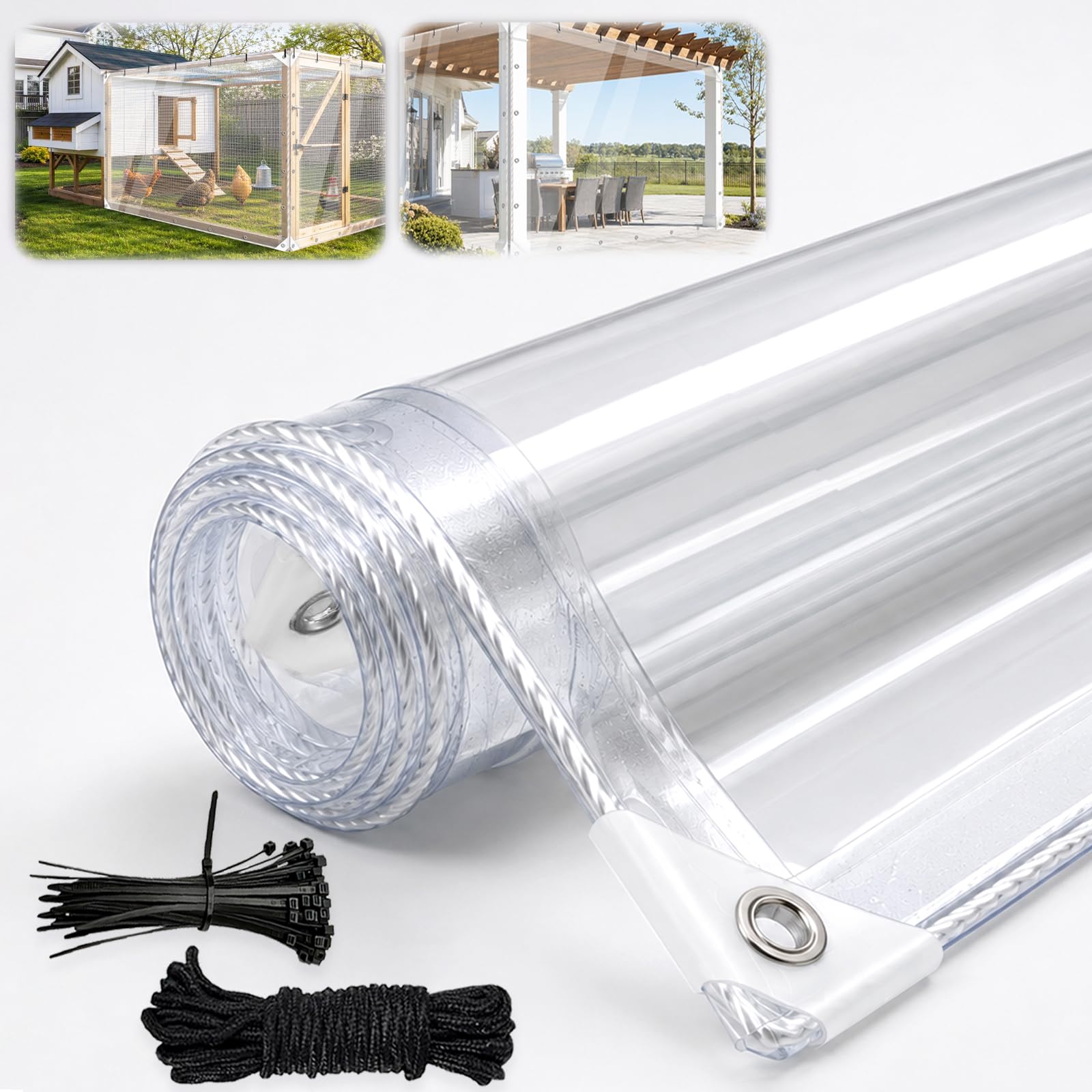 clear waterproof tarp LC&QS Tarps Heavy Duty PVC, Transparent Durable Dustproof Windproof, Tarpaulin with Grommets & Ropes for Greenhouse, Patio, Garden, Pavilion, Chicken, Porch, Outdoor（6' x 8'） Vibrator Harness 🧤Zum Schutz eurer Hände Variante:Größe M/8 ⎥ Schwarz ⎥ 72x Stk (=36 Paar) ⎥ 20% Rabatt Clear vinyl tarps should