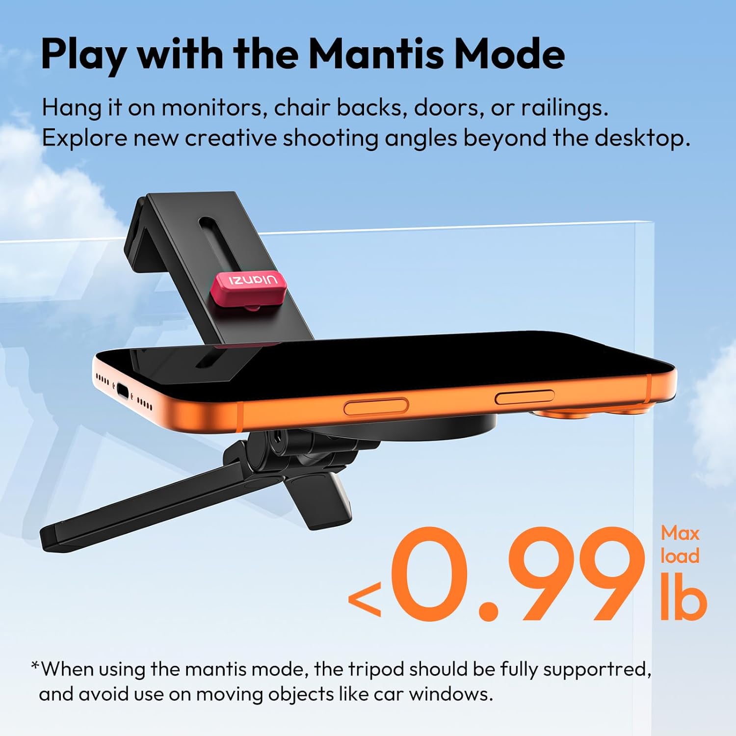 ULANZI MA88 Magnetic Airplane Phone Holder for MagSafe iPhone 17-12 Series, Strongest Magnet Handsfree Phone Tripod Mount for Woman Man, 360° Rotation Long Flight Travel Essentials for Seat Tray Table - Image 6