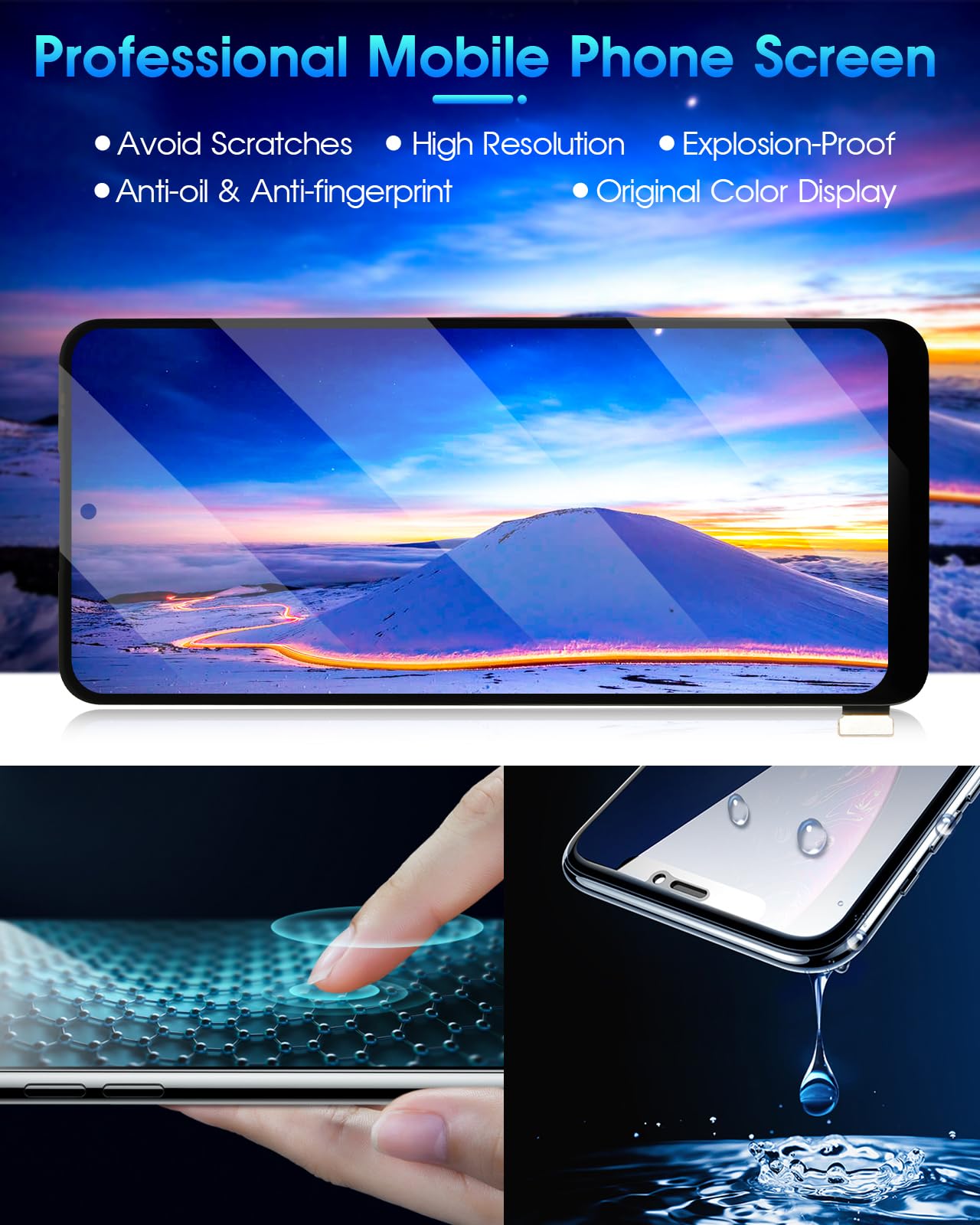 ARSSLY LCD Schermo per Xiaomi Redmi Note 12 4G​, LCD Display per Redmi Note12 4G 23021RAAEG 23021RAA2Y 23027RAD4I 23028RA60L, Display Touch Screen Digitizer Ricambio Assembly + Riparazione Kit (Nero)