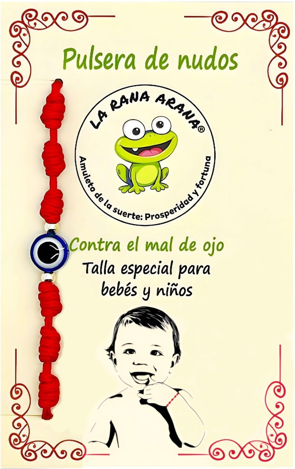 Knot bracelet with red baby evil eye - evil eye bracelet - Good luck amulet - Red thread protection negative energy - Special size for children