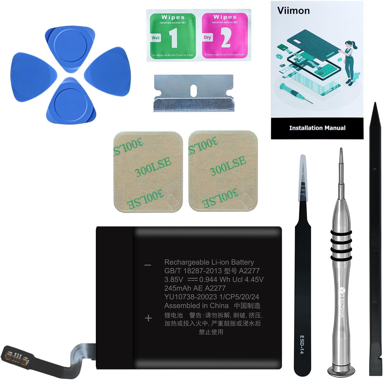 for Watch Series 5 40mm Battery Replacement Kits (New Upgraded) Compatible with Apple Watch 5rd Generation with Installation Manual and Repair Tool Kits