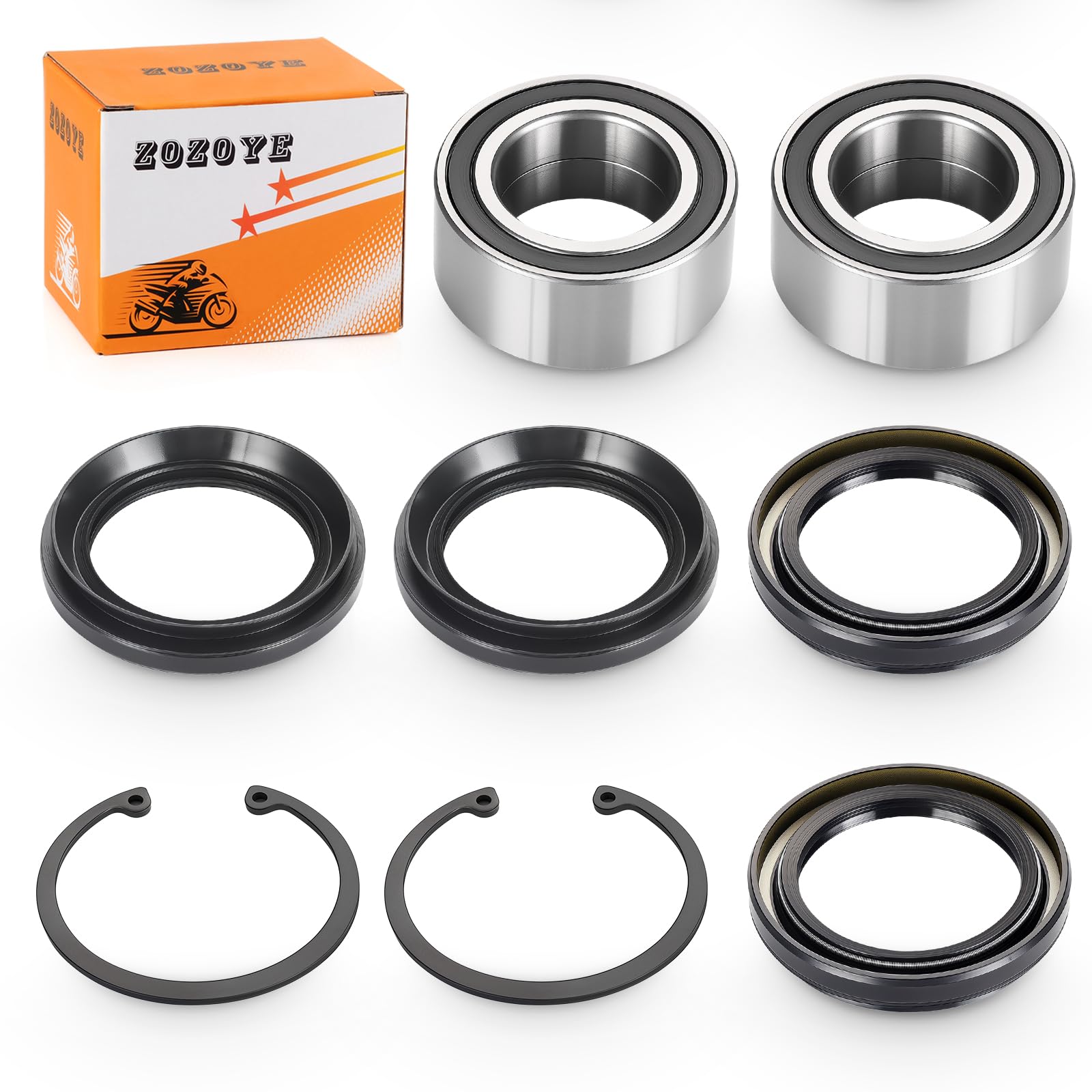 Rear Wheel Bearings & Seals Kit for Honda Rincon 650 TRX650FA FGA 2003-2005 Rincon 680 TRX680FA FGA 2006-2023