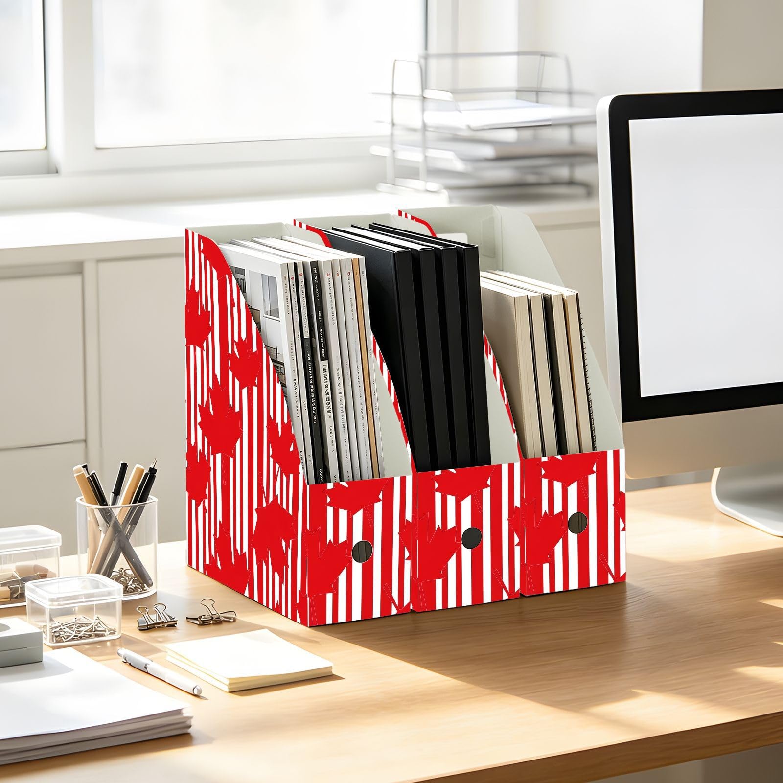 Classic Leaf - Organizer per documenti, colore: bianco