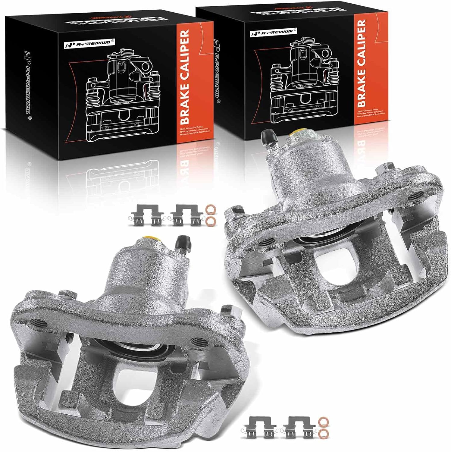 A-Premium Rear Disc Brake Caliper Assembly with Bracket Compatible with Lexus and Toyota Models - RX330 2004-2006, RX350 2007-2009, RX400h 2006-2008, Highlander 2006-2007