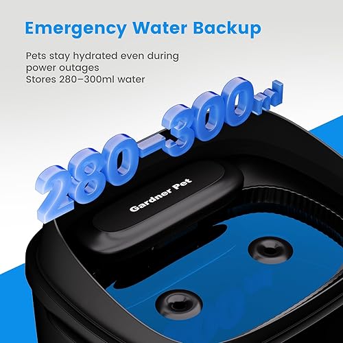 Miniatura 4 de Gardner Pet Fuente de agua para mascotas de 1 galón, fuente de agua para perros Vortex, fuente automática ultra silenciosa para gatos con filtro,