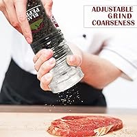 Vista 7 de Himalayan Chef Molinillo de sal rosa y pimienta negra con estante de acero inoxidable