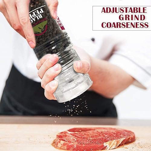 Miniatura 7 de Himalayan Chef Molinillo de sal rosa y pimienta negra con estante de acero inoxidable