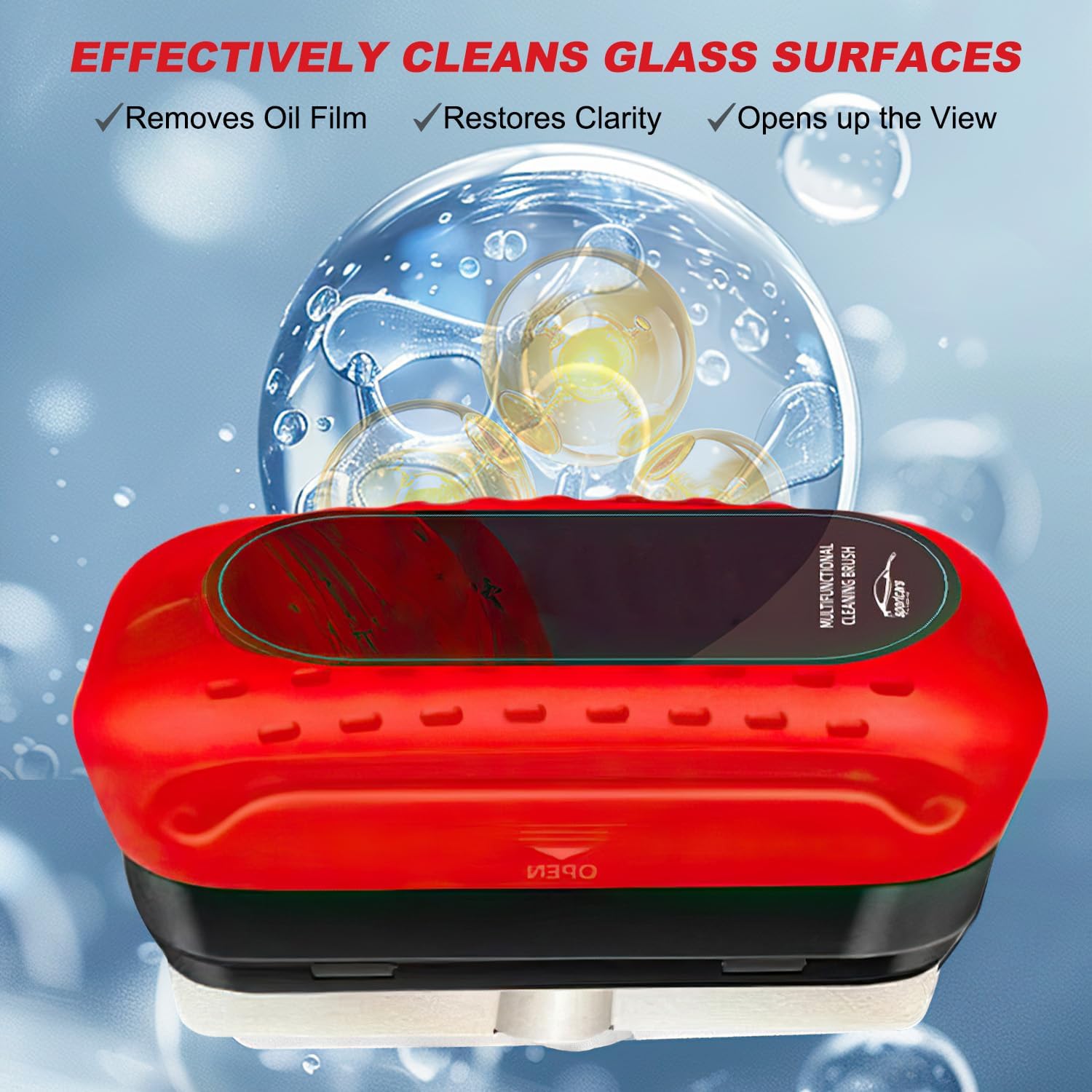 Automotive Oil Film Cleaning Brush for Car Windows, 2026 New Car Glass Oil Film Cleaner for Car Windshield, Clear Vision Glass Cleaner with Extra Cleaner, Anti-Rain Fog Glass Brush - Image 4