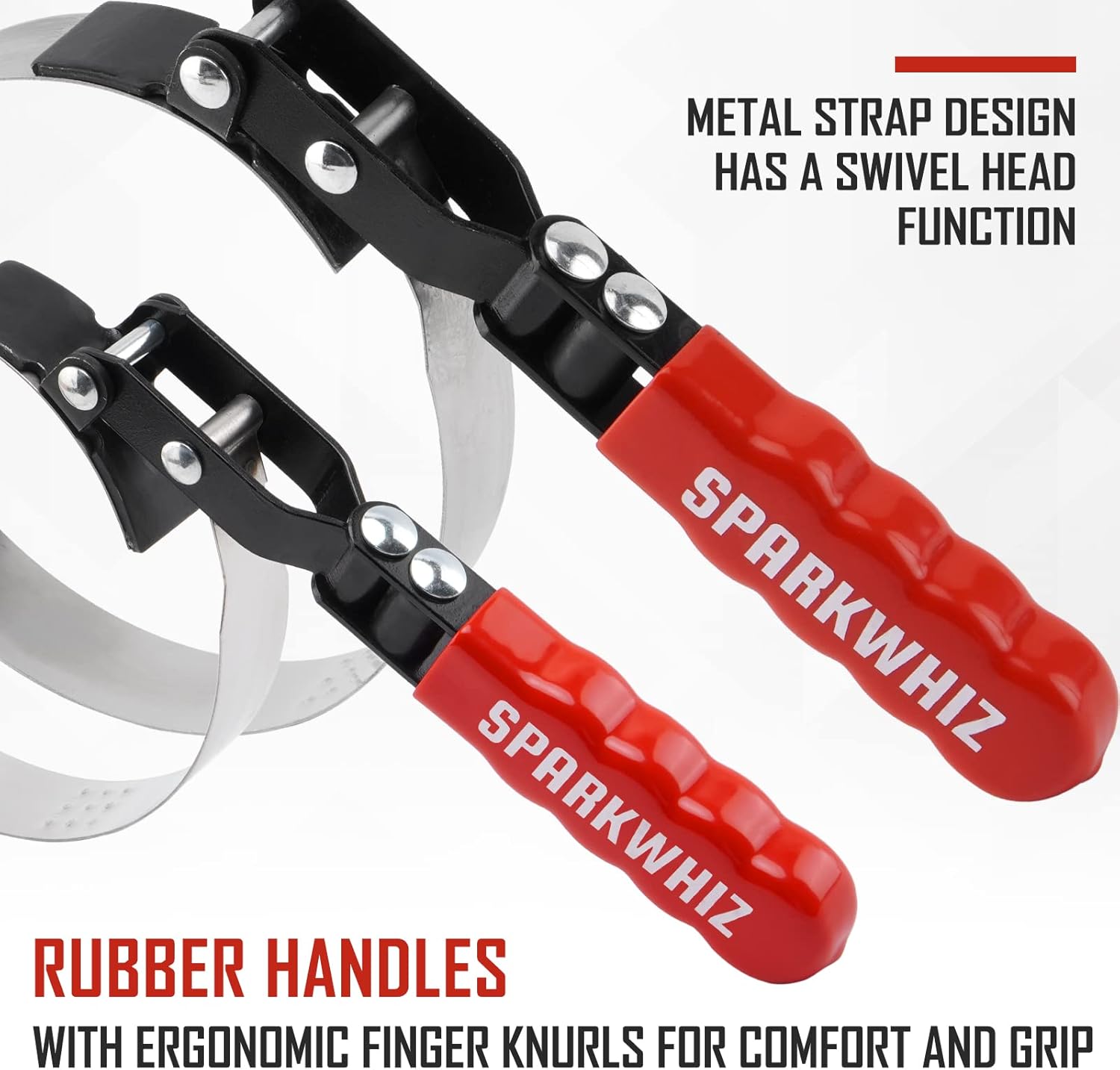 SPARKWHIZ Oil Filter Wrench Set, Oil Filter Removal Tool 2-3/4" - 5-1/4", 9" & 12" Adjustable Oil Filter Pliers, Adjustable 3-Jaw Oil Filter Wrench, 7pcs