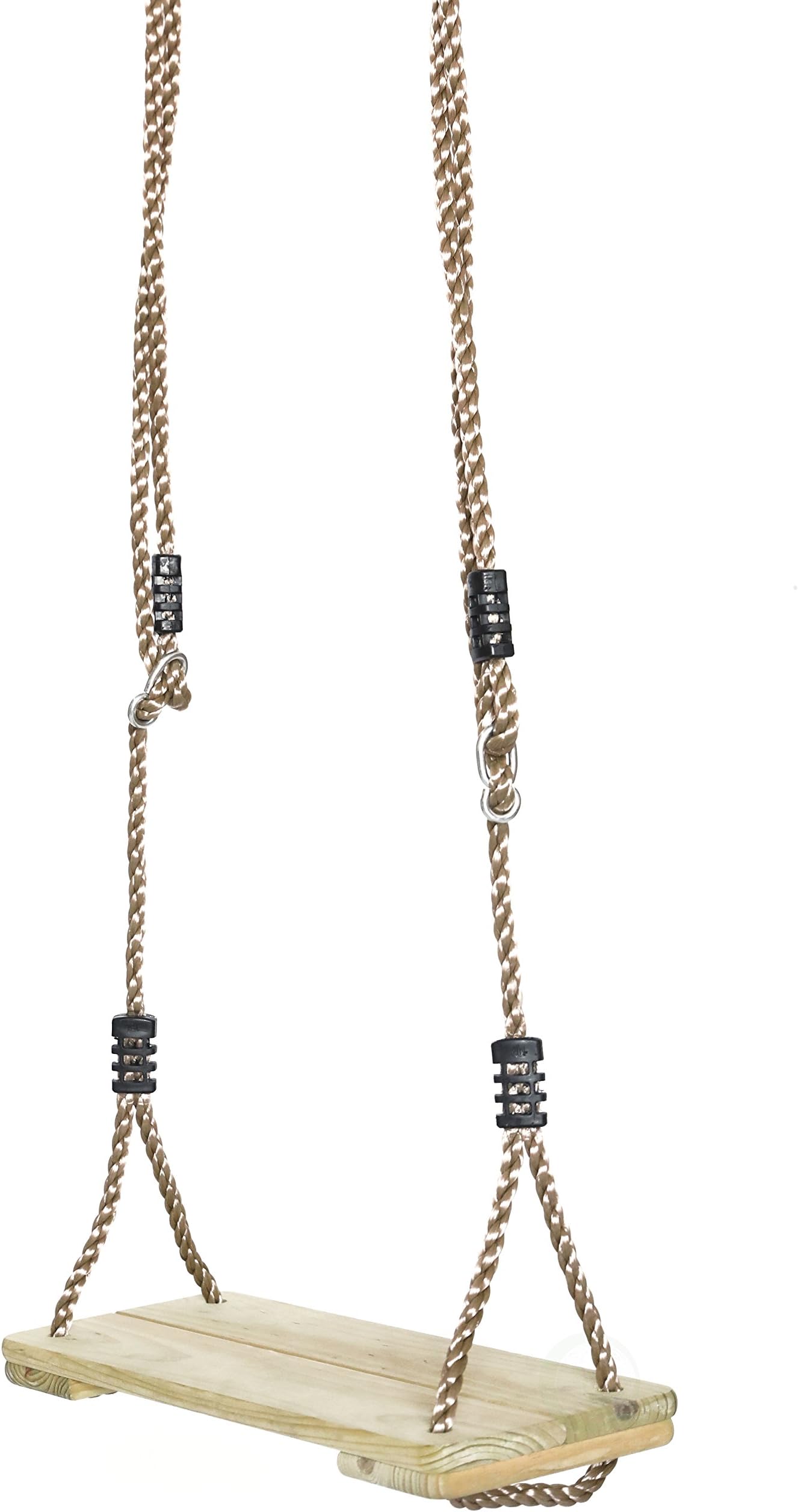 PLAYBERG Outdoor Wooden Tree Swing with Hanging Ropes