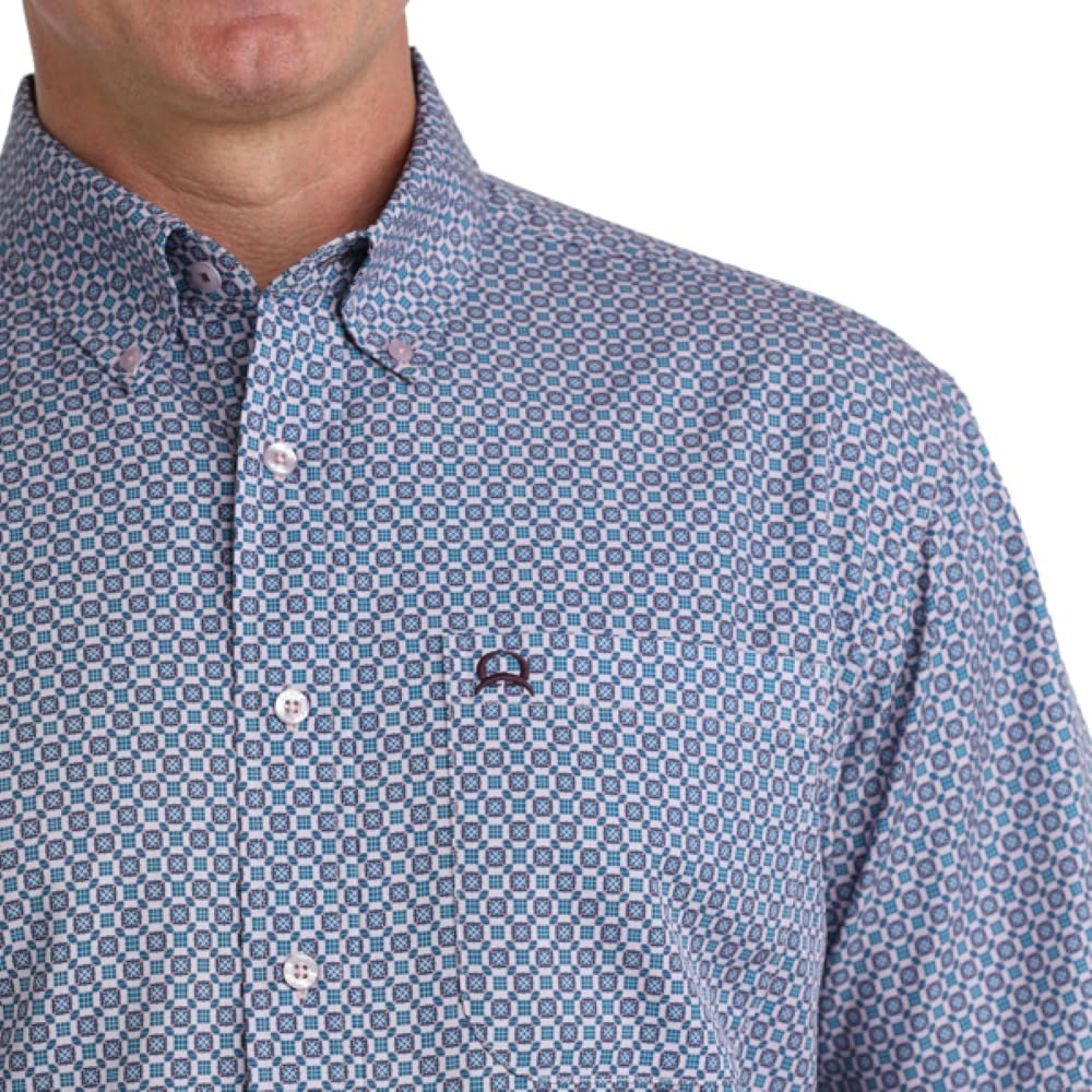 Cinch Men's Geo Squares Short Sleeve Shirt MTW1704161