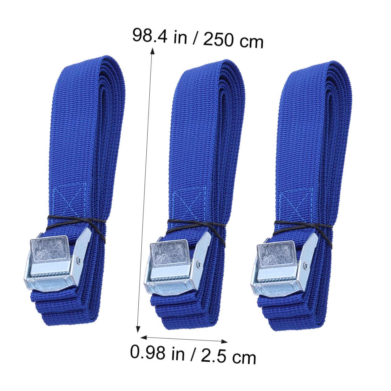 Gatuida 10pièces Sangles De Luggage pour Toit De Voiture De Sangles De Fixation Nylon Épais avec Boucle Acier Idéales pour Transporter Vos Bagages Kayak Canoë Bleu