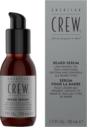 AMERICAN CREW   Beard Serum, 50 ml, pflegendes Bart l f r mehr Geschmeidigkeit, hochwertiges  l f r die Rasurvorbereitung, Bartserum hinterl sst keine R ckst nde