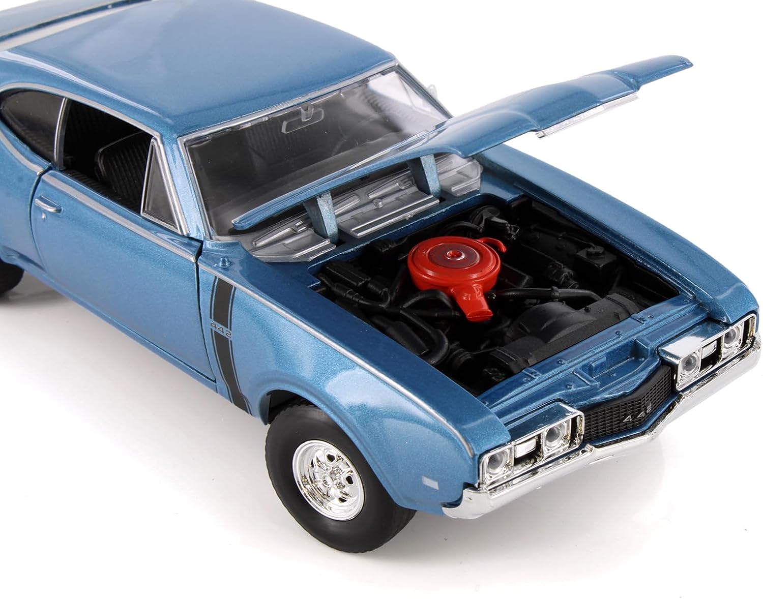 Welly Box of 4 1968 Oldsmobile 442 Hardtop, ASSTD 24024/4D - 1/24 Scale Diecast Model Cars