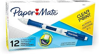 Paper Mate Clearpoint Mechanical Pencils 0.7mm HB #2, 12 Pack Blue Barrels - School, Office, Art & Drafting Supplies