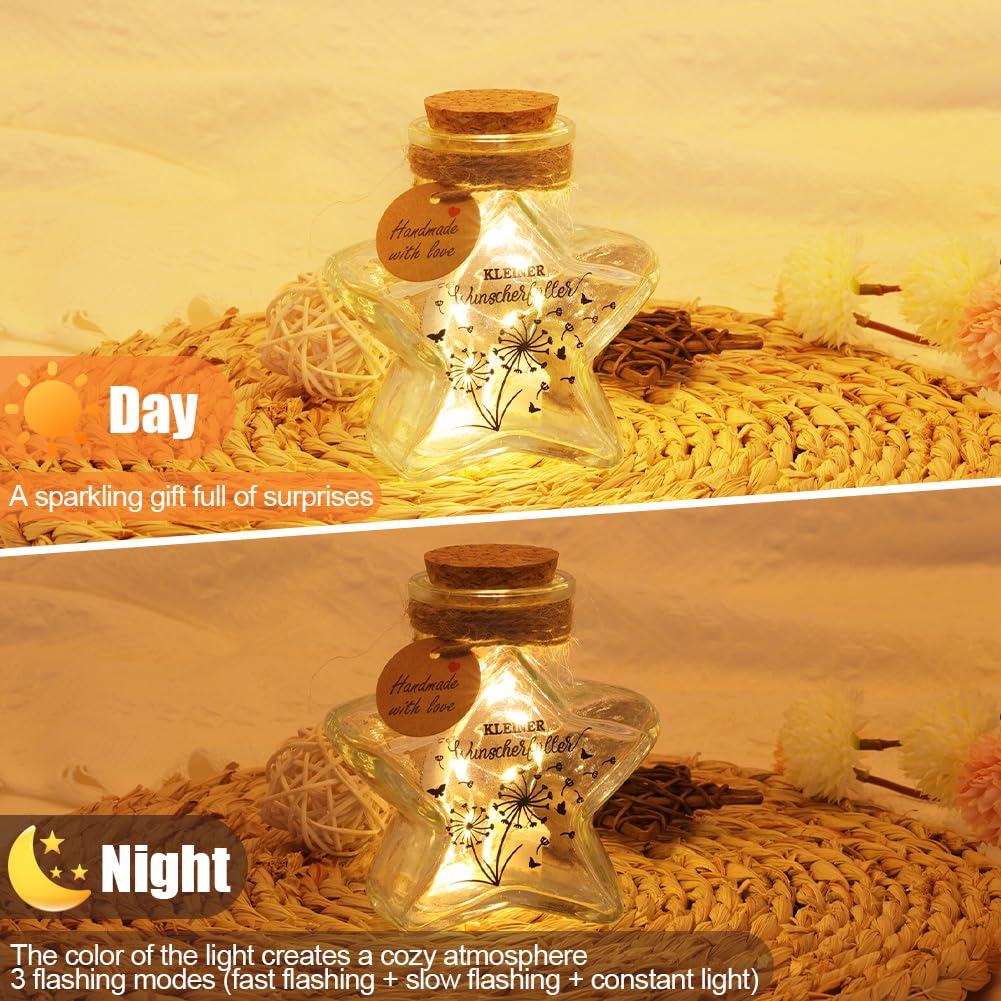 Bottiglia Luminosa LED Con Tappo In Sughero – Decorazione Per Casa Con Catena Luminosa E Messaggi Di Auguri, Colore Sabbia, Per Matrimonio E Natale - 2