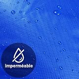LZQ trampoline edge cover, spring cover made of PVC PE for trampoline diameter 244/305/366 cm, edge protection, safety mat, UV-resistant, tear-resistant trampoline accessories, 30 cm wide, blue/tri-colour - 3