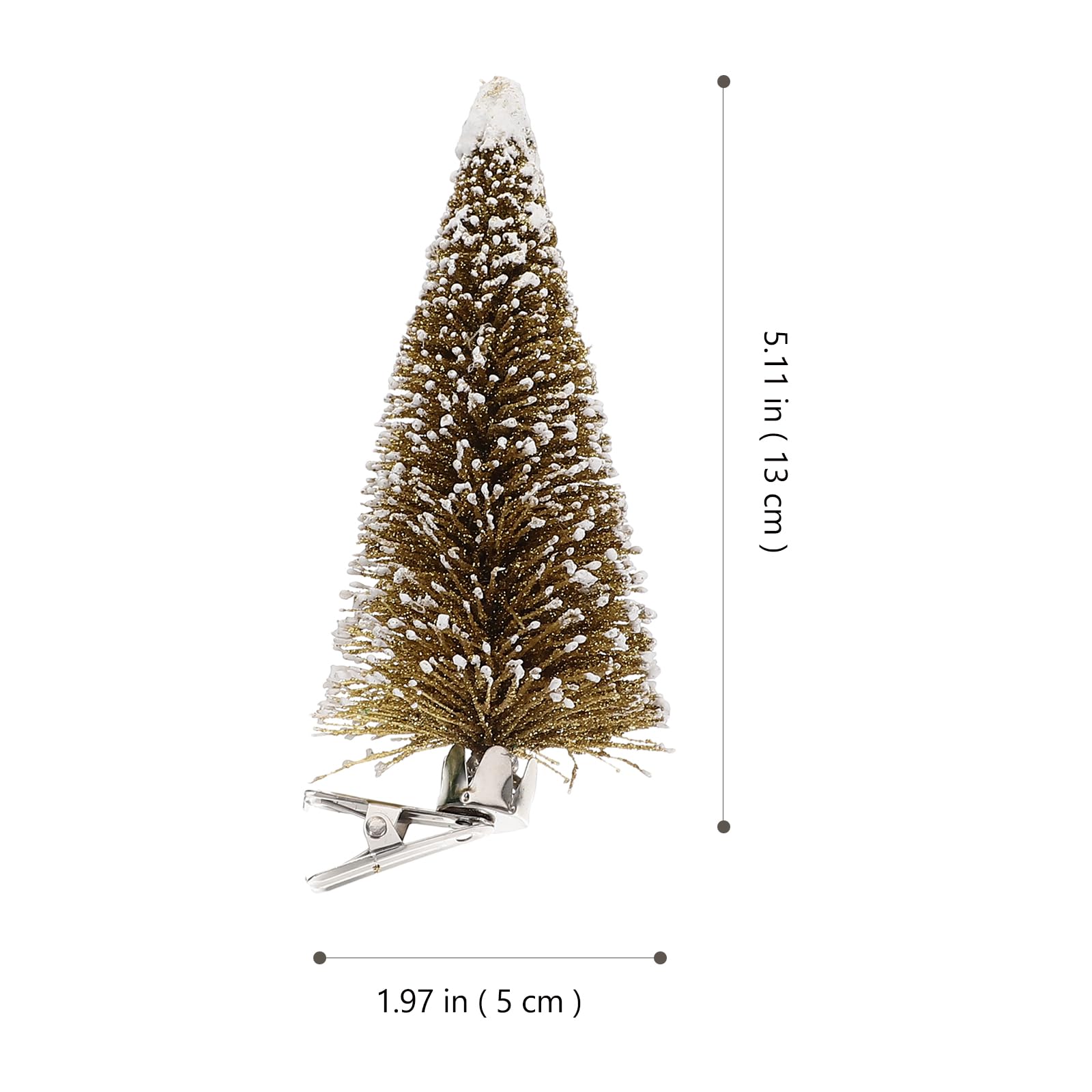 Amazon.com: LOGOFUN 3pcs Glitter Christmas Tree Clip Mini Snow