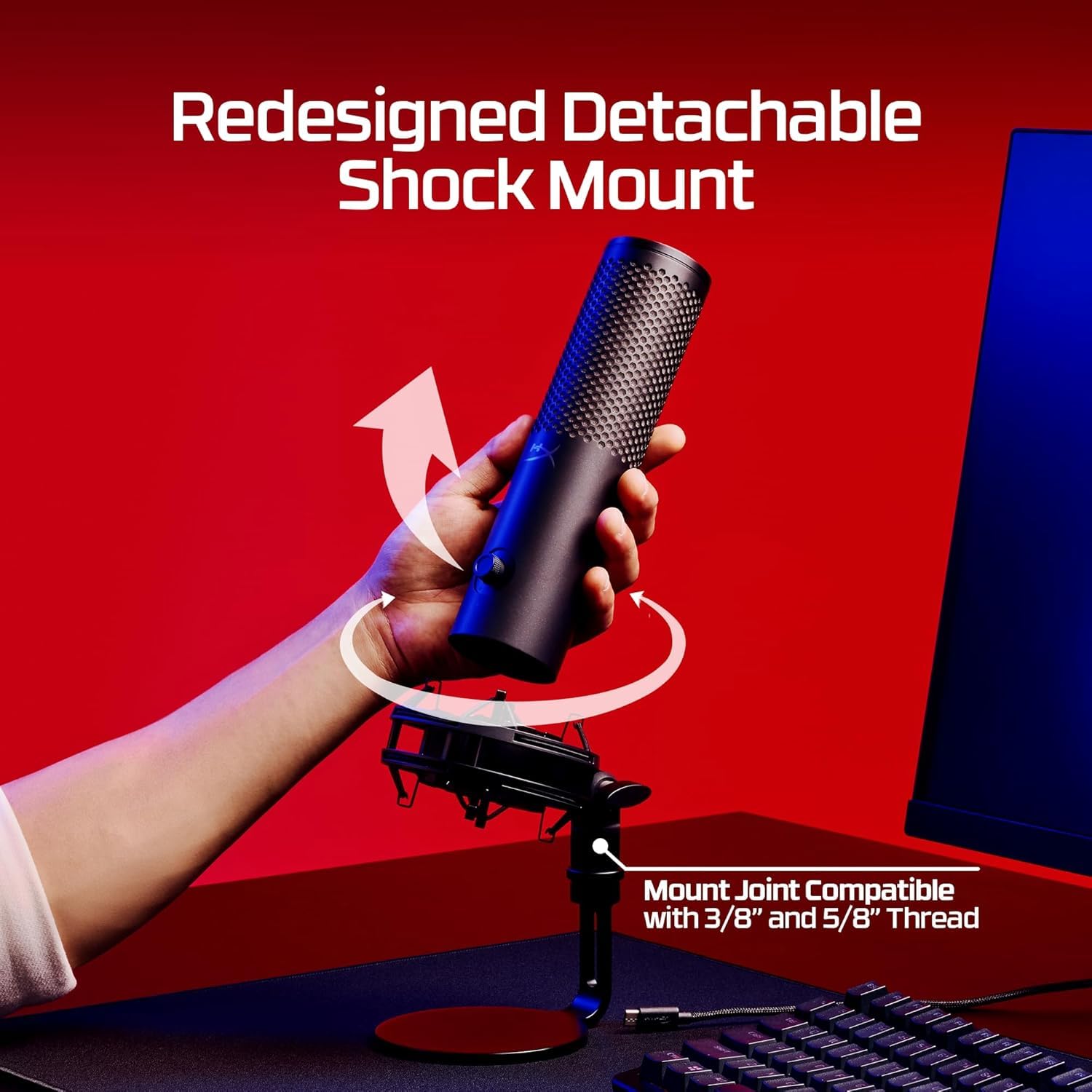 Amazon.co.jp: HyperX QuadCast 2 S – USBマイク RGB照明付き