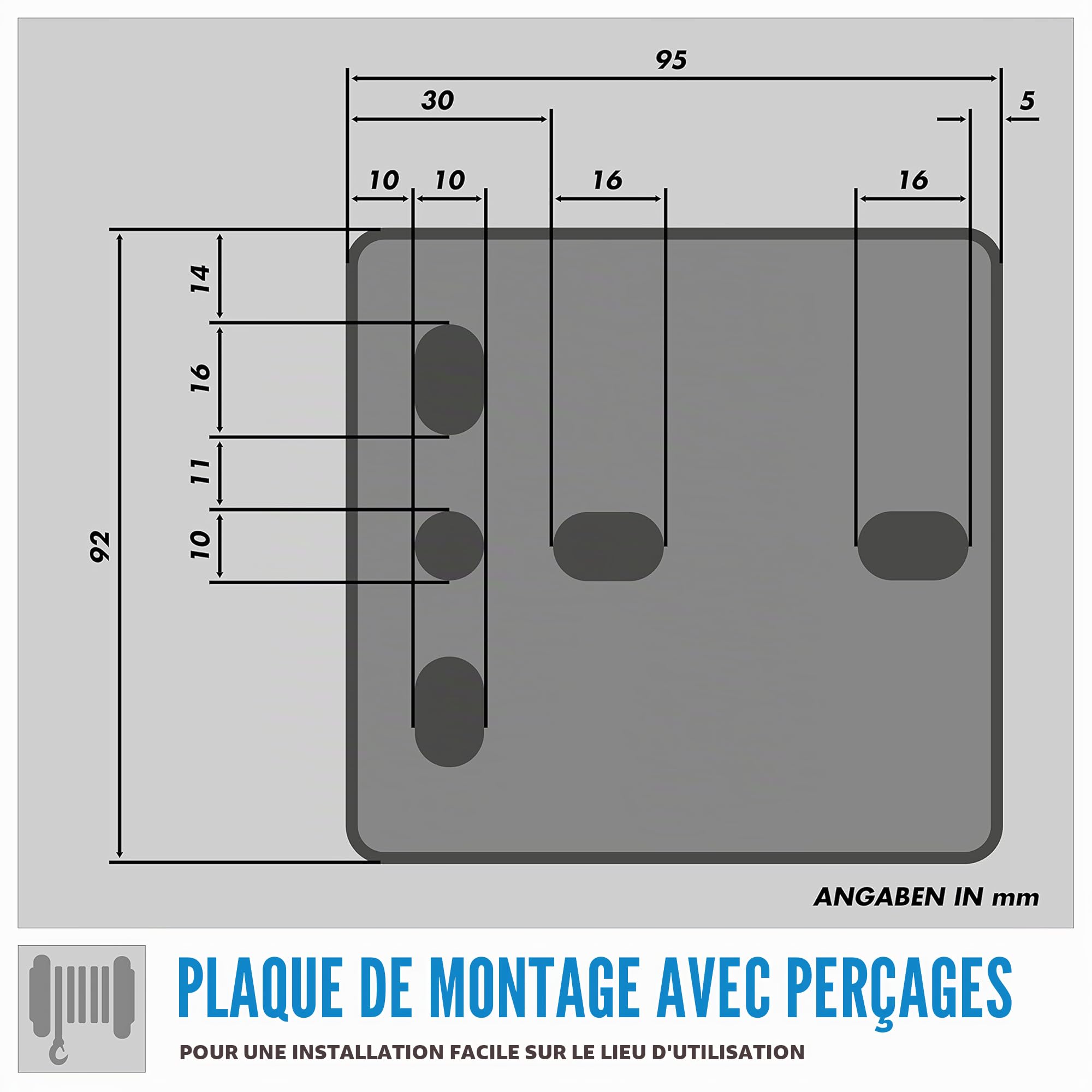 Güde 55125 360 kg 10 m treuil portable, Noir