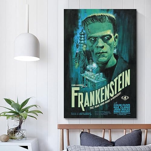 Miniatura 5 de Frankenstein - Póster de lienzo de película y álbum de música, pintura de pared, estética, decoración de habitación, 12 x 18 pulgadas (11.8 x 17.7